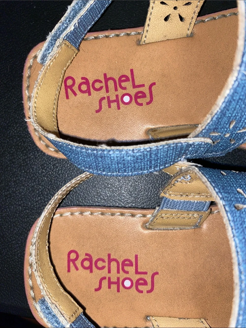 Rachel Shoes • Blue Flower Cutout Sandals • Toddler 10
